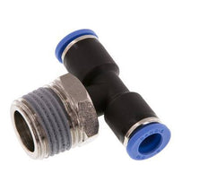 8mm x R1/2'' Inline Tee Push-in Fitting with Male Threads Brass/PA 66 NBR Rotatable