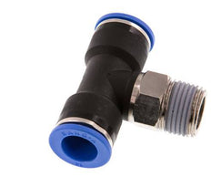 14mm x R1/2'' Inline Tee Push-in Fitting with Male Threads Brass/PA 66 NBR Rotatable