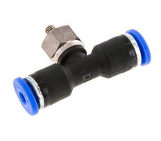 3mm x M 3 Inline Tee Push-in Fitting with Male Threads Steel/PA 66 NBR Rotatable [2 Pieces]