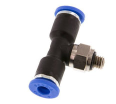 4mm x M 5 Inline Tee Push-in Fitting with Male Threads Brass/PA 66 NBR Rotatable [2 Pieces]