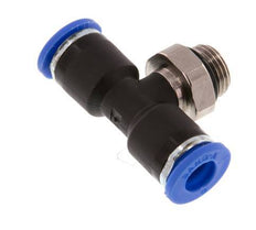 6mm x G1/8'' Inline Tee Push-in Fitting with Male Threads Brass/PA 66 NBR Rotatable [2 Pieces]