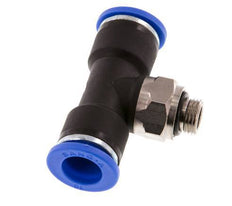 10mm x G1/8'' Inline Tee Push-in Fitting with Male Threads Brass/PA 66 NBR Rotatable