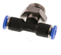 4mm x G1/4'' Inline Tee Push-in Fitting with Male Threads Brass/PA 66 NBR Rotatable [2 Pieces]