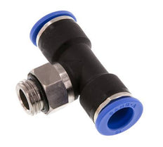 10mm x G1/4'' Inline Tee Push-in Fitting with Male Threads Brass/PA 66 NBR Rotatable