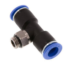 12mm x G1/4'' Inline Tee Push-in Fitting with Male Threads Brass/PA 66 NBR Rotatable