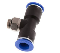 12mm x G1/4'' Inline Tee Push-in Fitting with Male Threads Brass/PA 66 NBR Rotatable