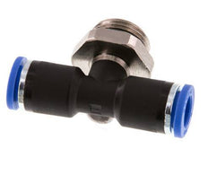 8mm x G3/8'' Inline Tee Push-in Fitting with Male Threads Brass/PA 66 NBR Rotatable [2 Pieces]