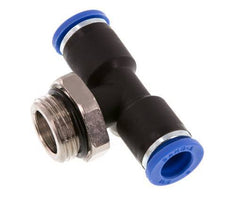 8mm x G3/8'' Inline Tee Push-in Fitting with Male Threads Brass/PA 66 NBR Rotatable [2 Pieces]