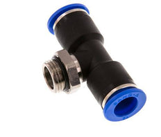 12mm x G3/8'' Inline Tee Push-in Fitting with Male Threads Brass/PA 66 NBR Rotatable