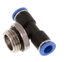 8mm x G1/2'' Inline Tee Push-in Fitting with Male Threads Brass/PA 66 NBR Rotatable