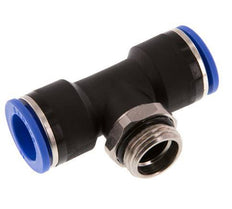 16mm x G1/2'' Inline Tee Push-in Fitting with Male Threads Brass/PA 66 NBR Rotatable