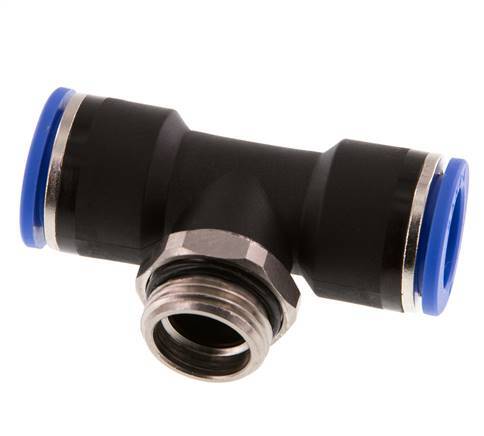 16mm x G1/2'' Inline Tee Push-in Fitting with Male Threads Brass/PA 66 NBR Rotatable