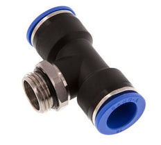 16mm x G1/2'' Inline Tee Push-in Fitting with Male Threads Brass/PA 66 NBR Rotatable