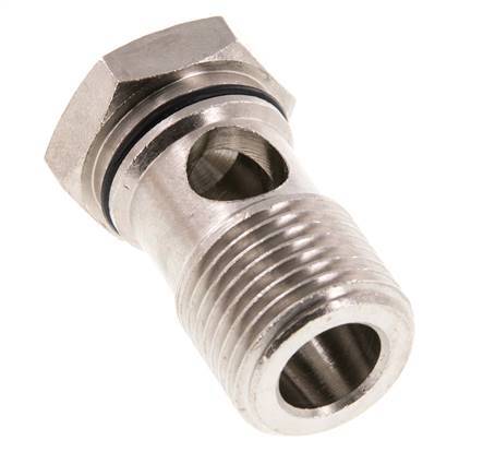 1-way nickel-plated Brass Banjo Bolt with G1/2'' Male Threads NBR