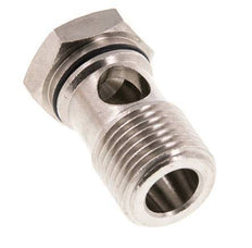 1-way nickel-plated Brass Banjo Bolt with G1/2'' Male Threads NBR