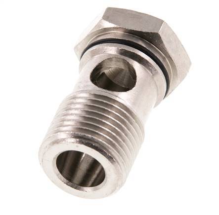 1-way nickel-plated Brass Banjo Bolt with G1/2'' Male Threads NBR