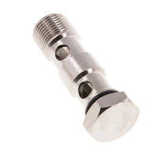 2-way nickel-plated Brass Banjo Bolt with G3/8'' Male Threads NBR