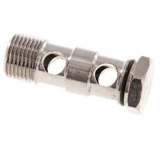 2-way nickel-plated Brass Banjo Bolt with G1/2'' Male Threads NBR