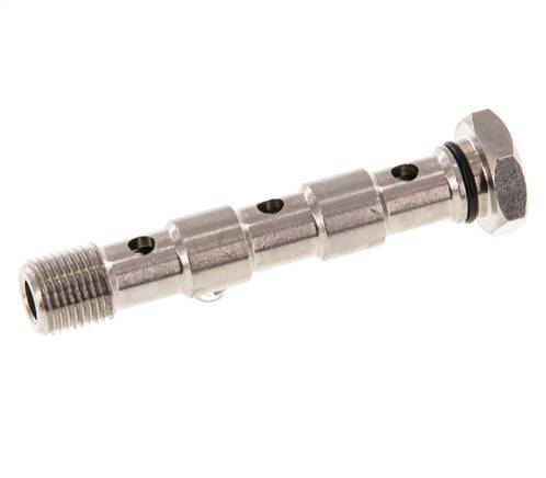 3-way nickel-plated Brass Banjo Bolt with G1/8'' Male Threads NBR