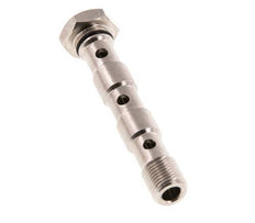 3-way nickel-plated Brass Banjo Bolt with G1/8'' Male Threads NBR