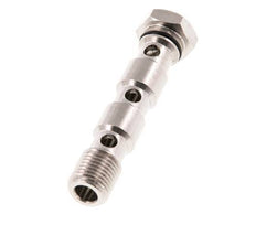 3-way nickel-plated Brass Banjo Bolt with G1/4'' Male Threads NBR