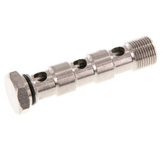 3-way nickel-plated Brass Banjo Bolt with G3/8'' Male Threads NBR