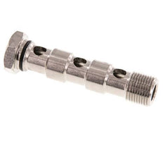 3-way nickel-plated Brass Banjo Bolt with G3/8'' Male Threads NBR