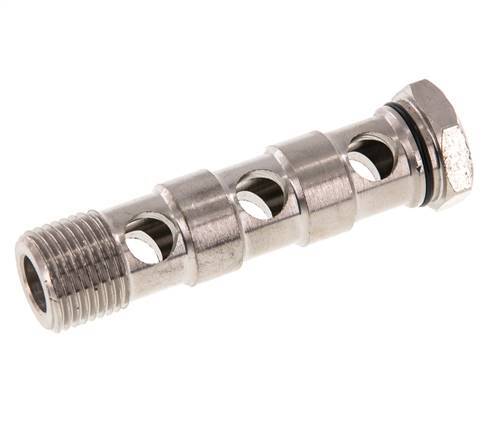 3-way nickel-plated Brass Banjo Bolt with G1/2'' Male Threads NBR