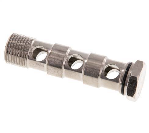3-way nickel-plated Brass Banjo Bolt with G1/2'' Male Threads NBR