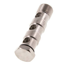 3-way nickel-plated Brass Banjo Bolt with G1/2'' Male Threads NBR