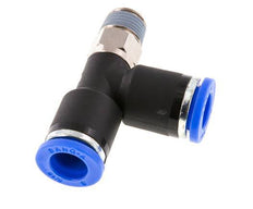 8mm x R1/8'' Right Angle Tee Push-in Fitting with Male Threads Brass/PA 66 NBR Rotatable [2 Pieces]