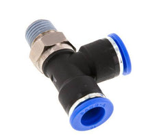 10mm x R1/4'' Right Angle Tee Push-in Fitting with Male Threads Brass/PA 66 NBR Rotatable