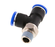 10mm x R1/4'' Right Angle Tee Push-in Fitting with Male Threads Brass/PA 66 NBR Rotatable