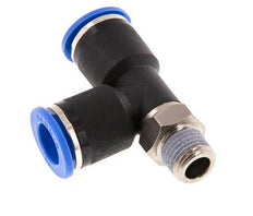 12mm x R1/4'' Right Angle Tee Push-in Fitting with Male Threads Brass/PA 66 NBR Rotatable