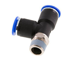 12mm x R3/8'' Right Angle Tee Push-in Fitting with Male Threads Brass/PA 66 NBR Rotatable