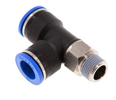 14mm x R3/8'' Right Angle Tee Push-in Fitting with Male Threads Brass/PA 66 NBR Rotatable