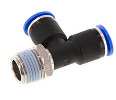 12mm x R1/2'' Right Angle Tee Push-in Fitting with Male Threads Brass/PA 66 NBR Rotatable