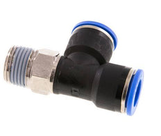 14mm x R1/2'' Right Angle Tee Push-in Fitting with Male Threads Brass/PA 66 NBR Rotatable