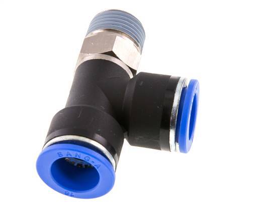 16mm x R1/2'' Right Angle Tee Push-in Fitting with Male Threads Brass/PA 66 NBR Rotatable