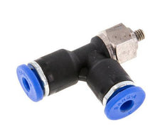 3mm x M 3 Right Angle Tee Push-in Fitting with Male Threads Steel/PA 66 NBR Rotatable [2 Pieces]