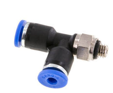 3mm x M 5 Right Angle Tee Push-in Fitting with Male Threads Brass/PA 66 NBR Rotatable [2 Pieces]