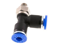 4mm x M 5 Right Angle Tee Push-in Fitting with Male Threads Brass/PA 66 NBR Rotatable [2 Pieces]