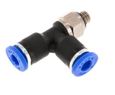 4mm x M 5 Right Angle Tee Push-in Fitting with Male Threads Brass/PA 66 NBR Rotatable [2 Pieces]