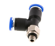 4mm x M 5 Right Angle Tee Push-in Fitting with Male Threads Brass/PA 66 NBR Rotatable [2 Pieces]