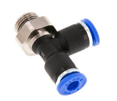 4mm x G1/8'' Right Angle Tee Push-in Fitting with Male Threads Brass/PA 66 NBR Rotatable [2 Pieces]
