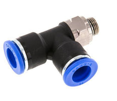 10mm x G1/8'' Right Angle Tee Push-in Fitting with Male Threads Brass/PA 66 NBR Rotatable