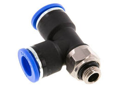 10mm x G1/8'' Right Angle Tee Push-in Fitting with Male Threads Brass/PA 66 NBR Rotatable