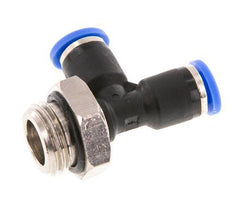 4mm x G1/4'' Right Angle Tee Push-in Fitting with Male Threads Brass/PA 66 NBR Rotatable [2 Pieces]