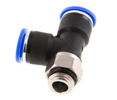 10mm x G1/4'' Right Angle Tee Push-in Fitting with Male Threads Brass/PA 66 NBR Rotatable