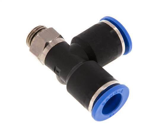 12mm x G1/4'' Right Angle Tee Push-in Fitting with Male Threads Brass/PA 66 NBR Rotatable